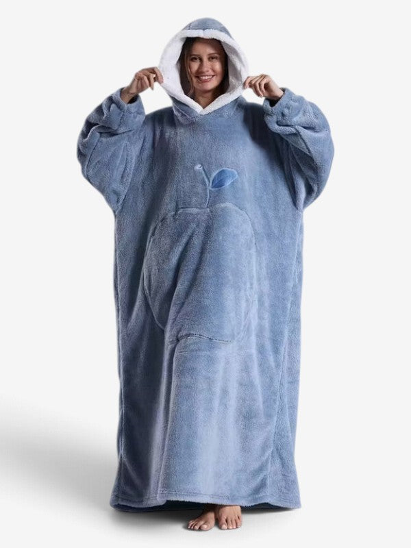 Oversize’owa bluza-koc z kapturem i dużą kieszenią z przodu | Valeria