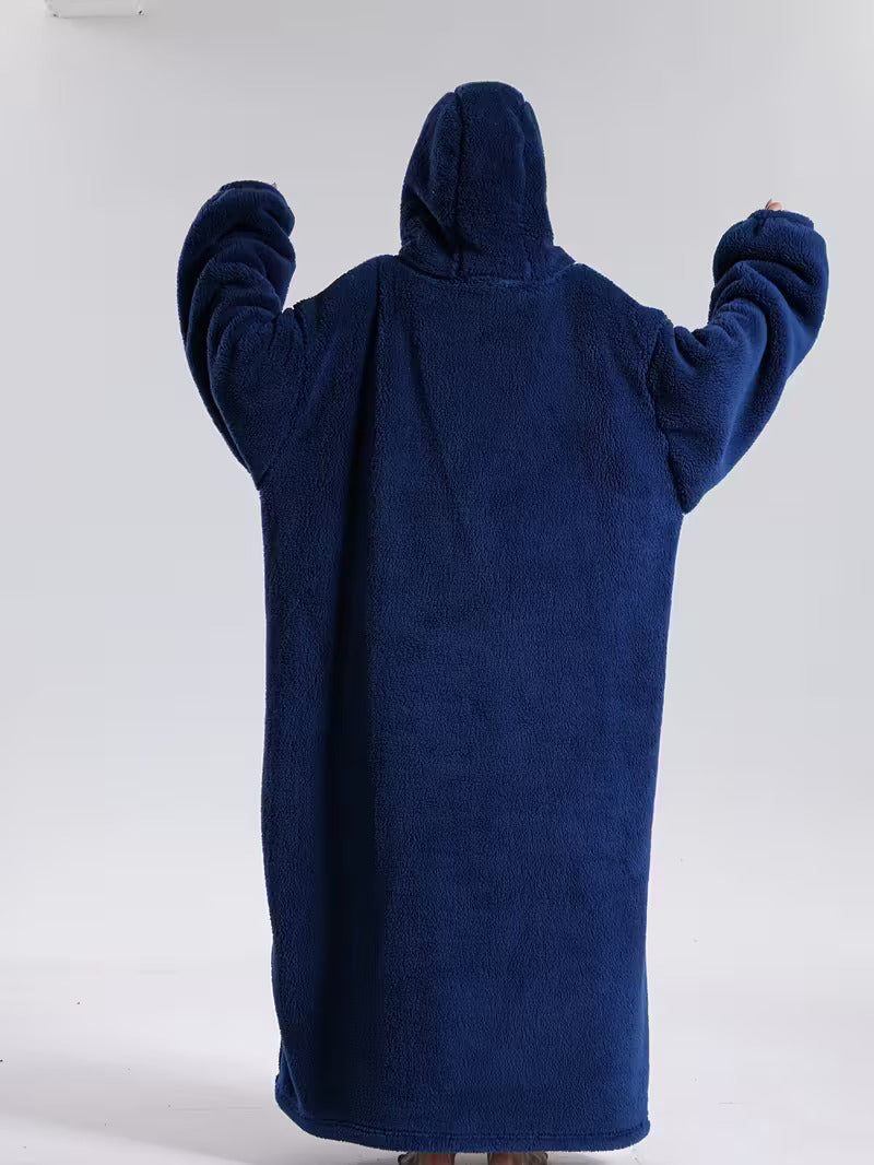 Oversize’owa bluza-koc z kapturem i dużą kieszenią z przodu | Valeria