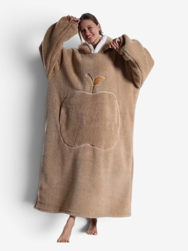 Oversize’owa bluza-koc z kapturem i dużą kieszenią z przodu | Valeria