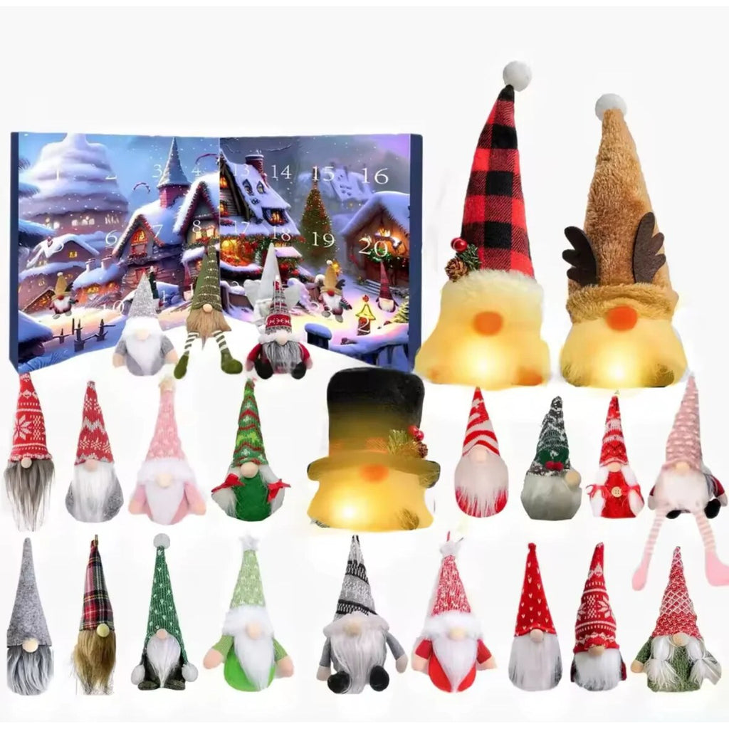 Farverig adventskalender med 24 unikke Wichtel-figurer | NisseAdvent