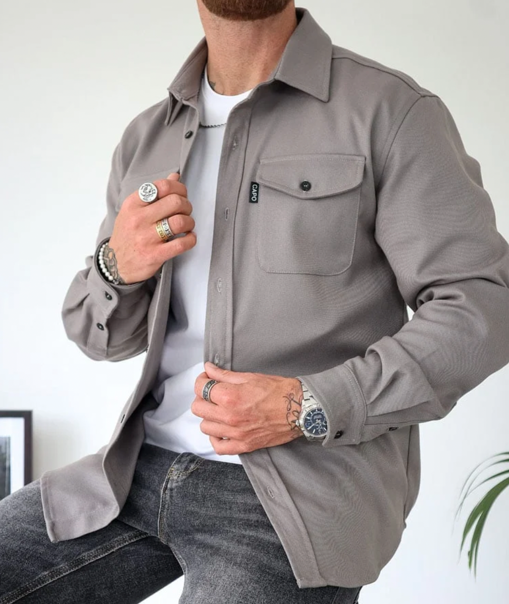 Skjorte Åndbar Bomuldsmix Klassisk Komfort Casual | Veyron