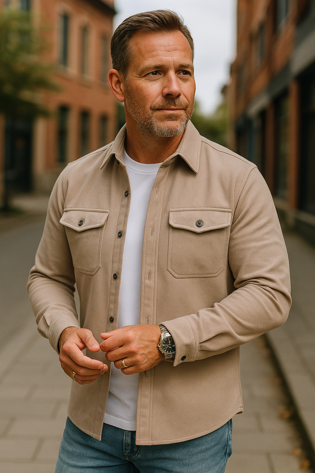 Skjorte Åndbar Bomuldsmix Klassisk Komfort Casual | Veyron