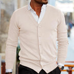 Cardigan V-hals Med Knapper Elegant Komfort | Norvik