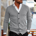 Cardigan V-hals Med Knapper Elegant Komfort | Norvik