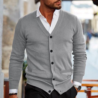 Cardigan V-hals Med Knapper Elegant Komfort | Norvik