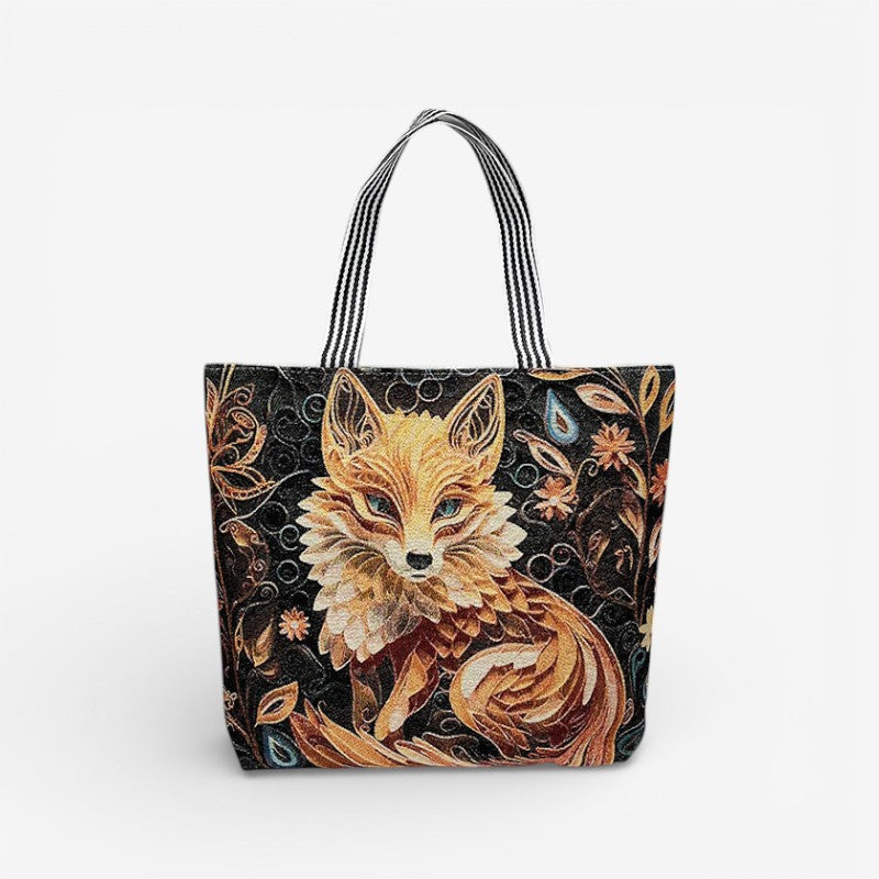 Tote taske med broderi og struktureret canvas design | Estrella