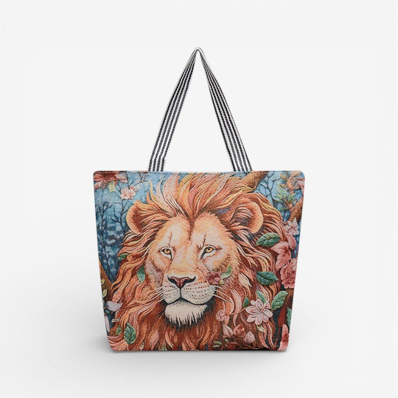 Tote taske med broderi og struktureret canvas design | Estrella