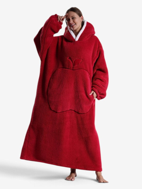 Oversize’owa bluza-koc z kapturem i dużą kieszenią z przodu | Valeria