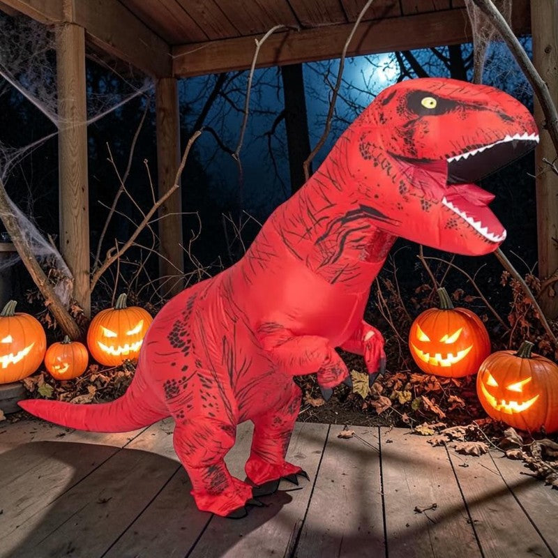 Oppusteligt Dinosaur Kostume T-Rex Halloween Udklædning Fest | Cesare