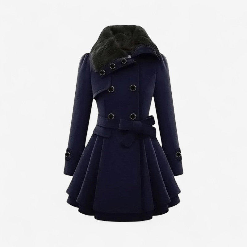 Frakke Lang Knaplukning Taljebælte Komfort | Zoreva