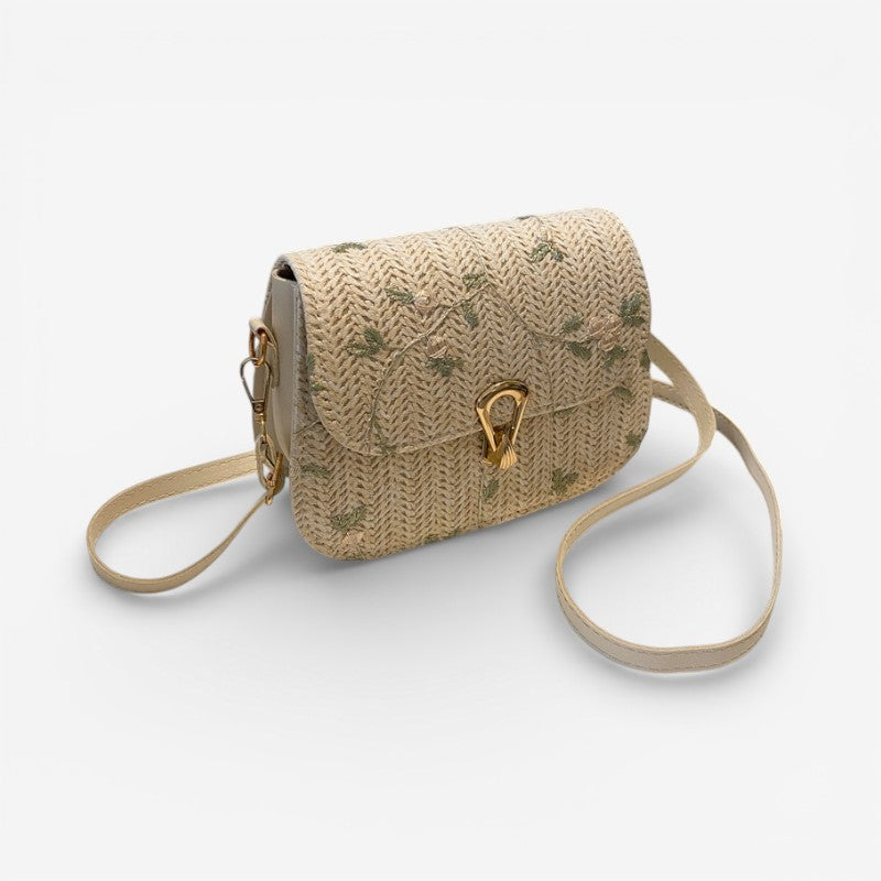 Skuldertaske med blomsterprint og rummelig opbygning | Florena