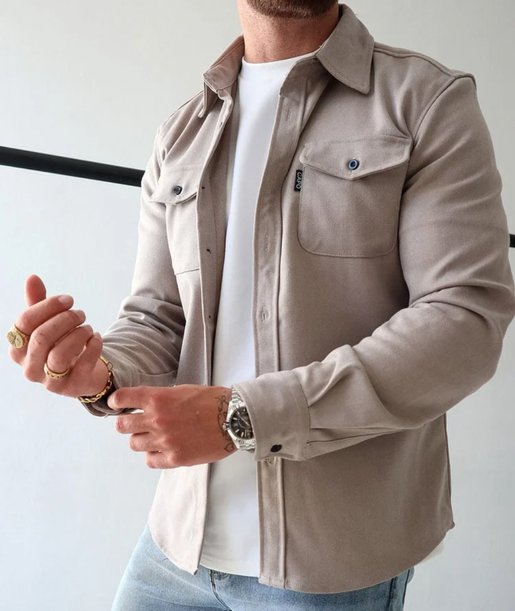 Skjorte Åndbar Bomuldsmix Klassisk Komfort Casual | Veyron