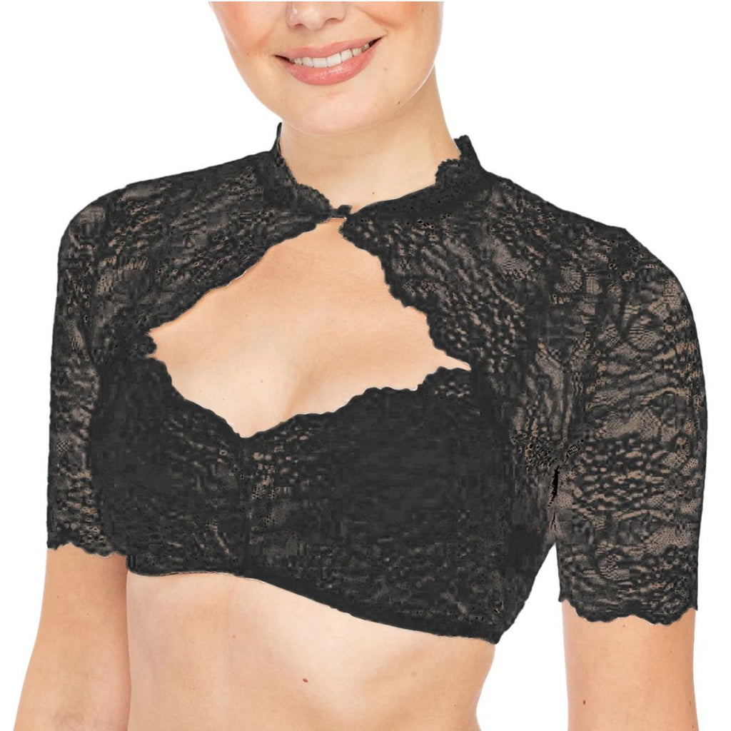 Dirndl Bluse Blonde Cropped Hjerteudskæring Oktoberfest Dame | Arianna