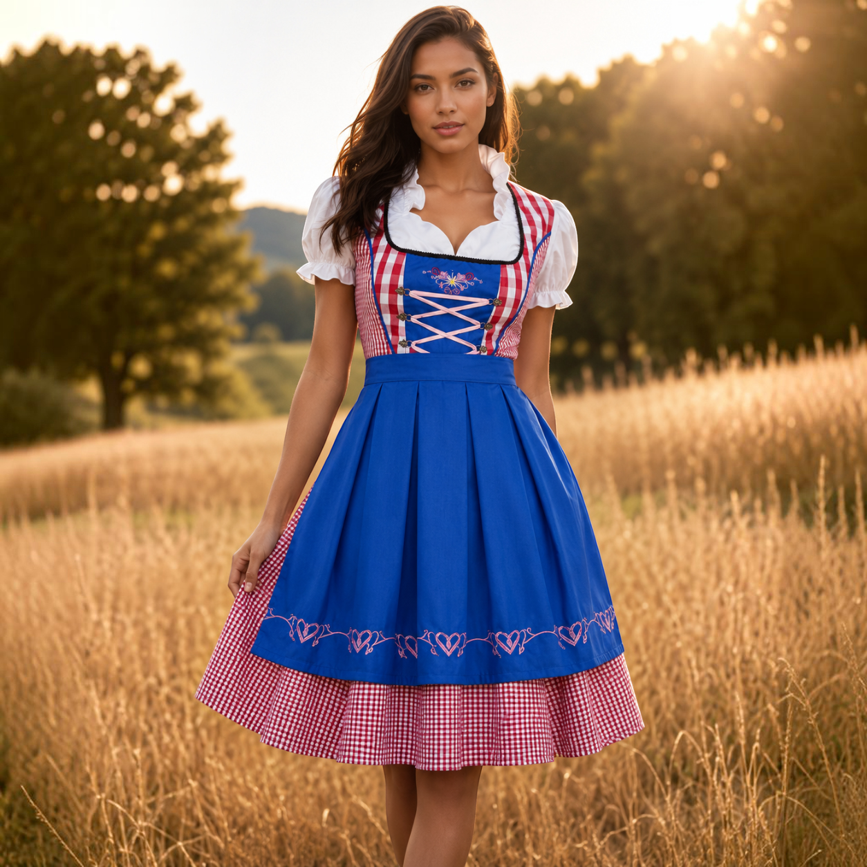 Dame Dirndl Klassisk Ternet Oktoberfest | Evermont