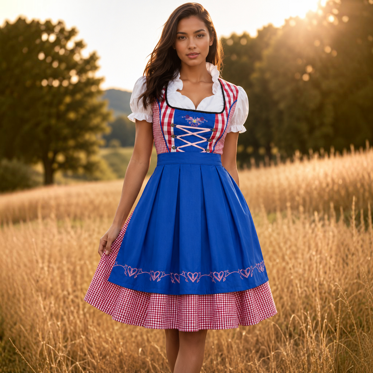 Dame Dirndl Klassisk Ternet Oktoberfest | Evermont