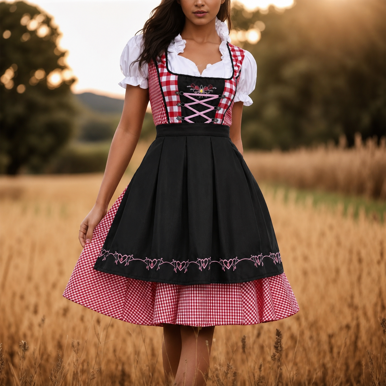 Dame Dirndl Klassisk Ternet Oktoberfest | Evermont