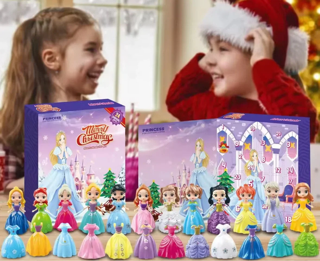 Prinsessejulekalender med 24 låger og udskifteligt tøj | PrincesAvent