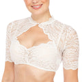 Dirndl Bluse Blonde Cropped Hjerteudskæring Oktoberfest Dame | Arianna