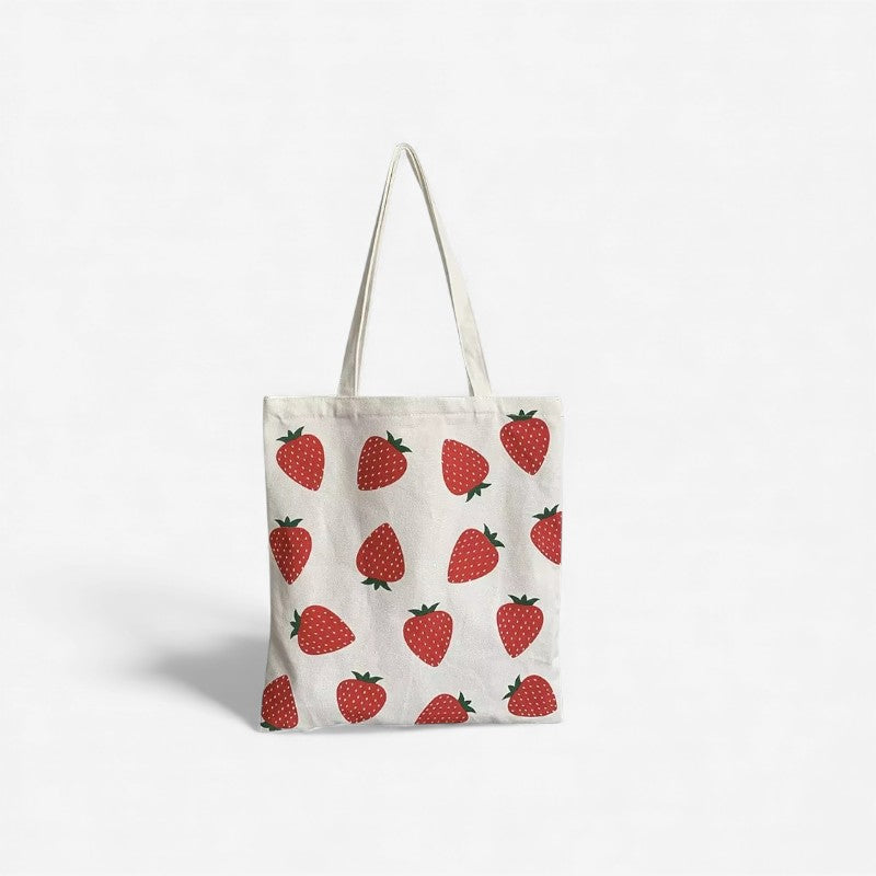 Tote taske print canvas lynlås daglig | Isadora