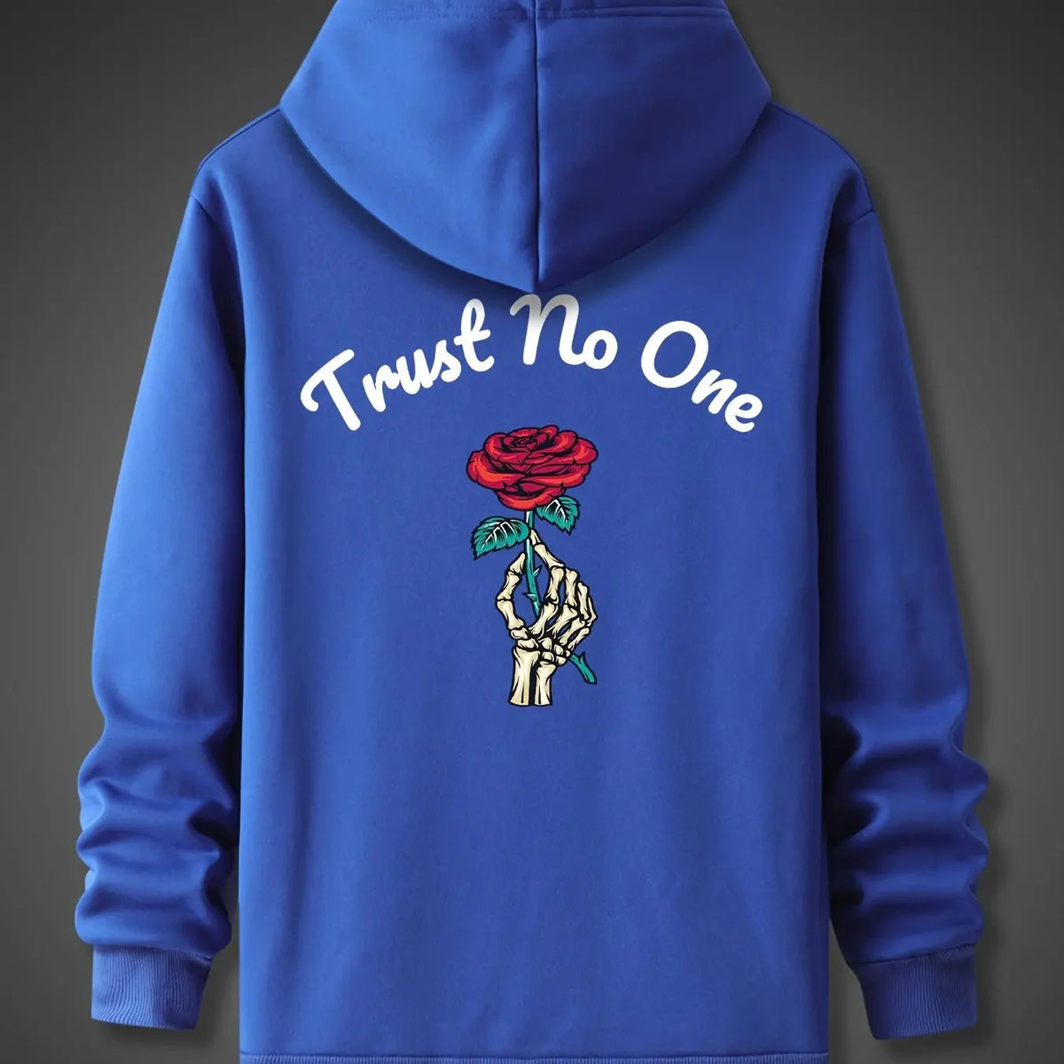 Oversized Hoodie Rose Print Blød Bomuldsblanding Streetwear Komfort | Rovix