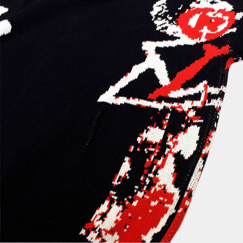 Strik Sweater Oversized Pasform Grafisk Design Blød Kvalitet | Norvyn