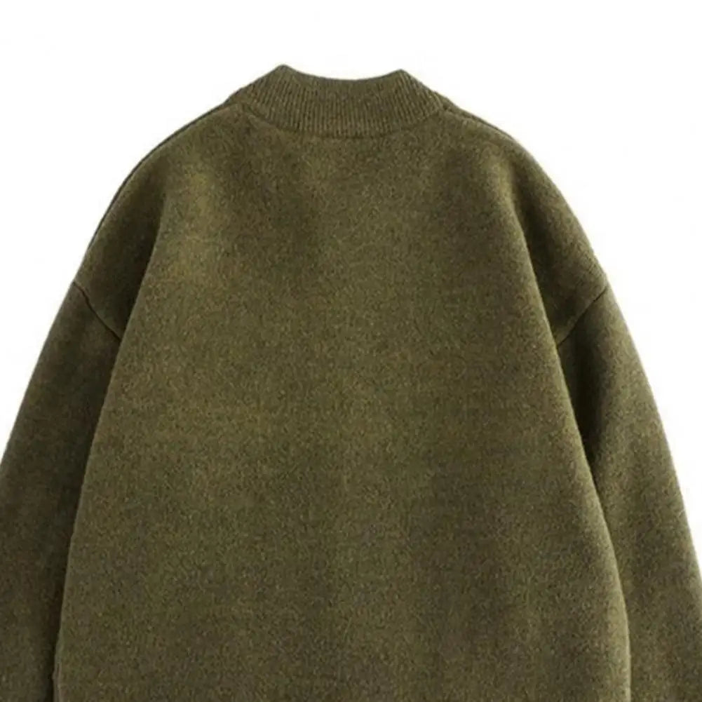 Strikket cardigan med løs pasform og knapper til herrer | Braven