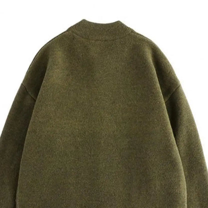 Strikket cardigan med løs pasform og knapper til herrer | Braven