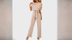 Jumpsuit med Elegant Taljebånd Sommer Pasform | Velmira