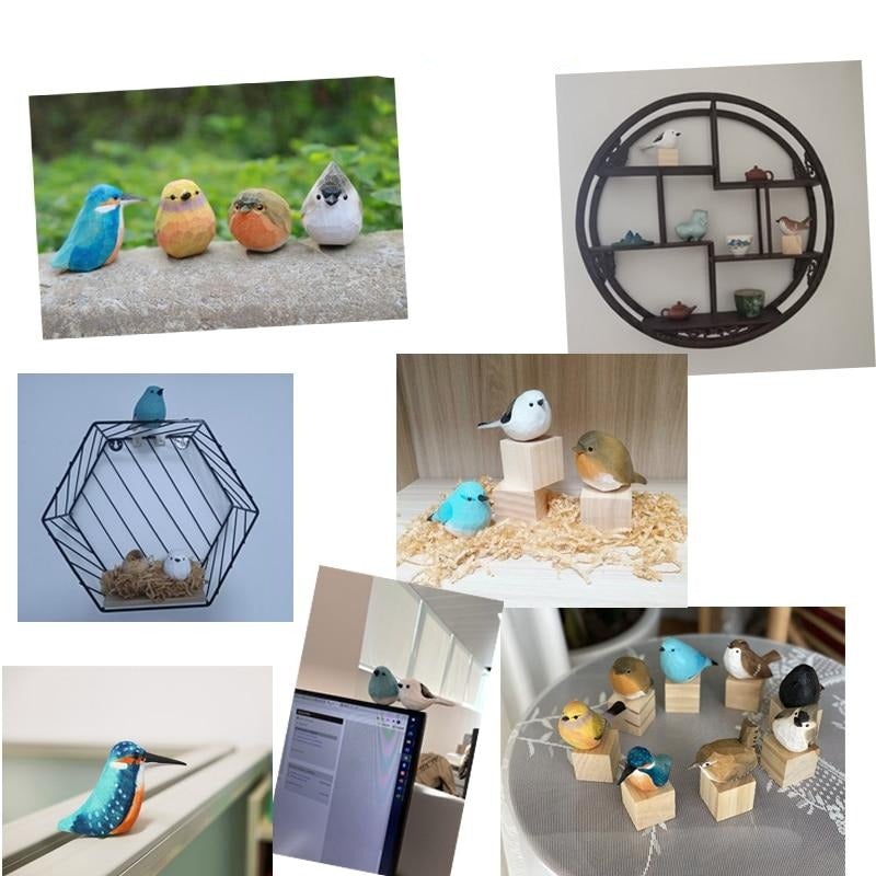 Træfigur med Håndlavet Fugledesign | Aviora