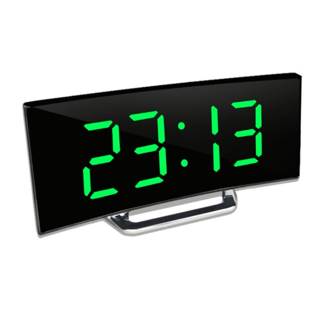 Digital LED-vækkeur med spejldisplay temperatur snooze og automatisk lysstyrke | Manon