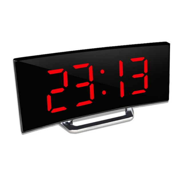 Digital LED-vækkeur med spejldisplay temperatur snooze og automatisk lysstyrke | Manon