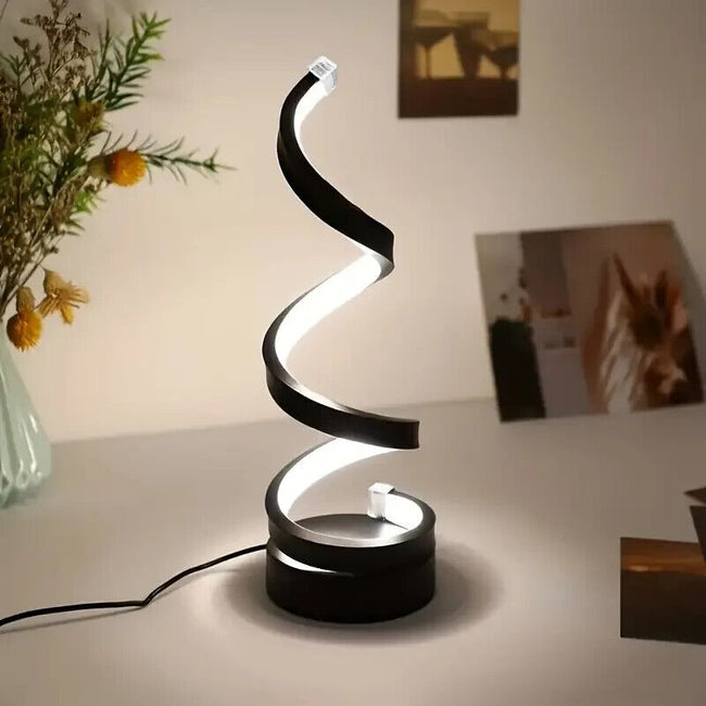 Elegant Bordlampe Spiral LED Design | Lumivora