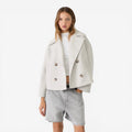 Cropped Jakke Dobbeltknap Polyester Casual | Marvello