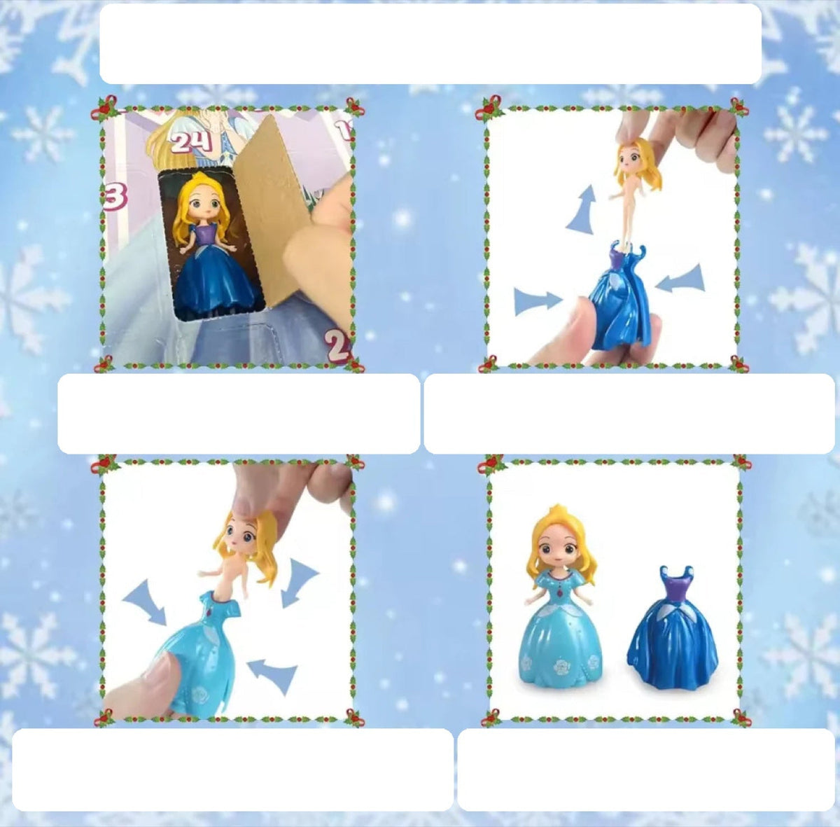 Prinsessejulekalender med 24 låger og udskifteligt tøj | PrincesAvent