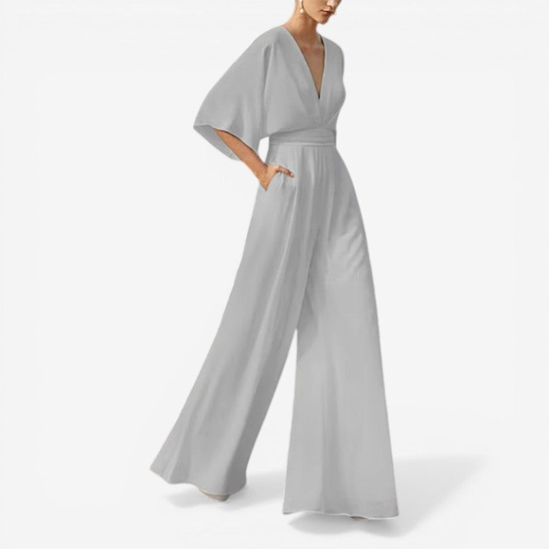 Jumpsuit Loose Fit V-hals Casual Comfort | Virela