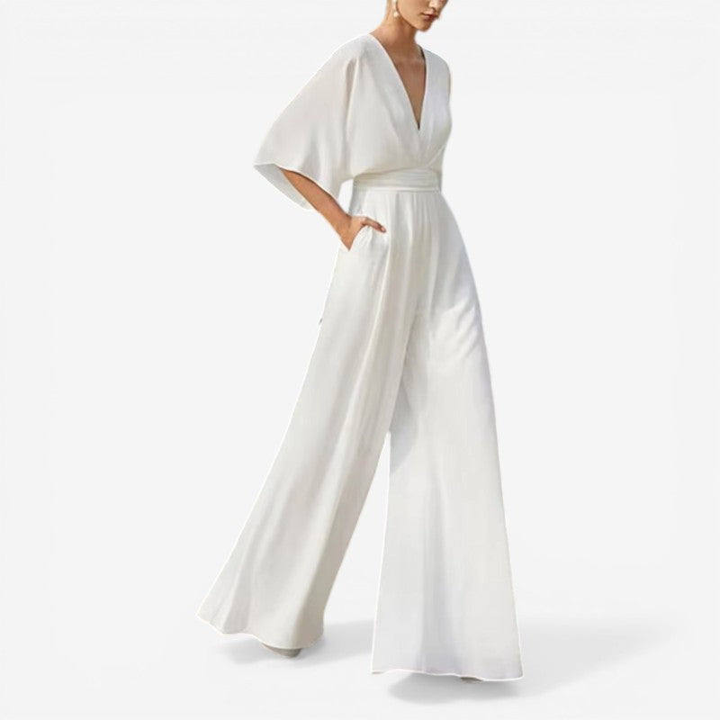 Jumpsuit Loose Fit V-hals Casual Comfort | Virela