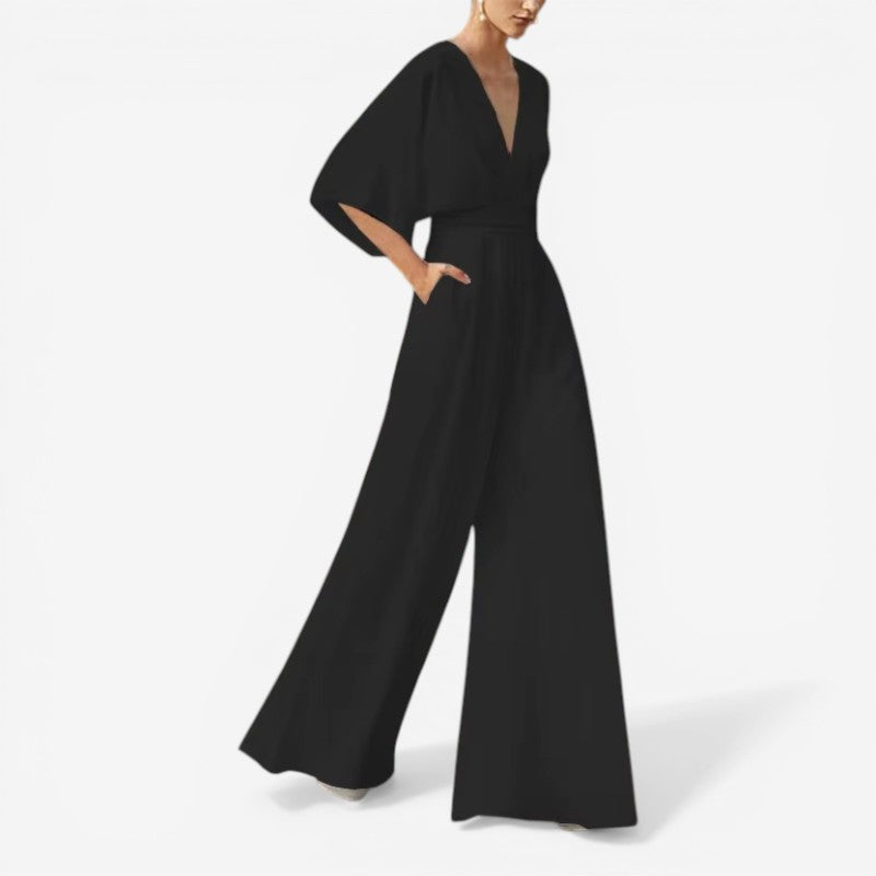 Jumpsuit Loose Fit V-hals Casual Comfort | Virela