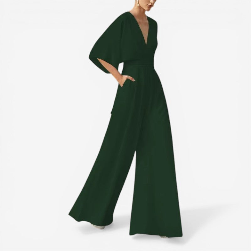 Jumpsuit Loose Fit V-hals Casual Comfort | Virela