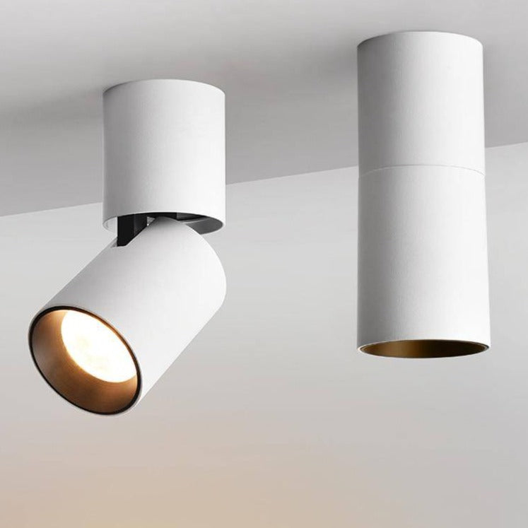 Moderne zylinderstrahler i aluminium med justerbart LED-lys | Mateo