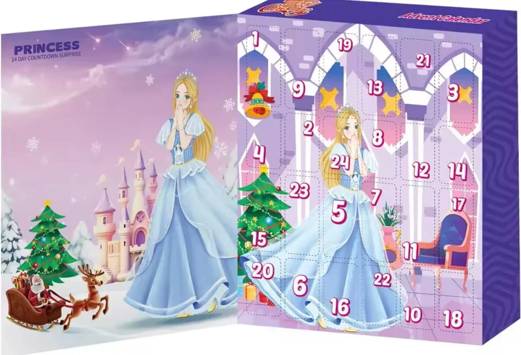 Prinsessejulekalender med 24 låger og udskifteligt tøj | PrincesAvent