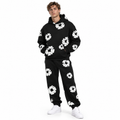 Unisex todelt træningssæt med blomsterprint hoodie og matchende bukser | Anaïs