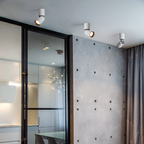 Moderne zylinderstrahler i aluminium med justerbart LED-lys | Mateo
