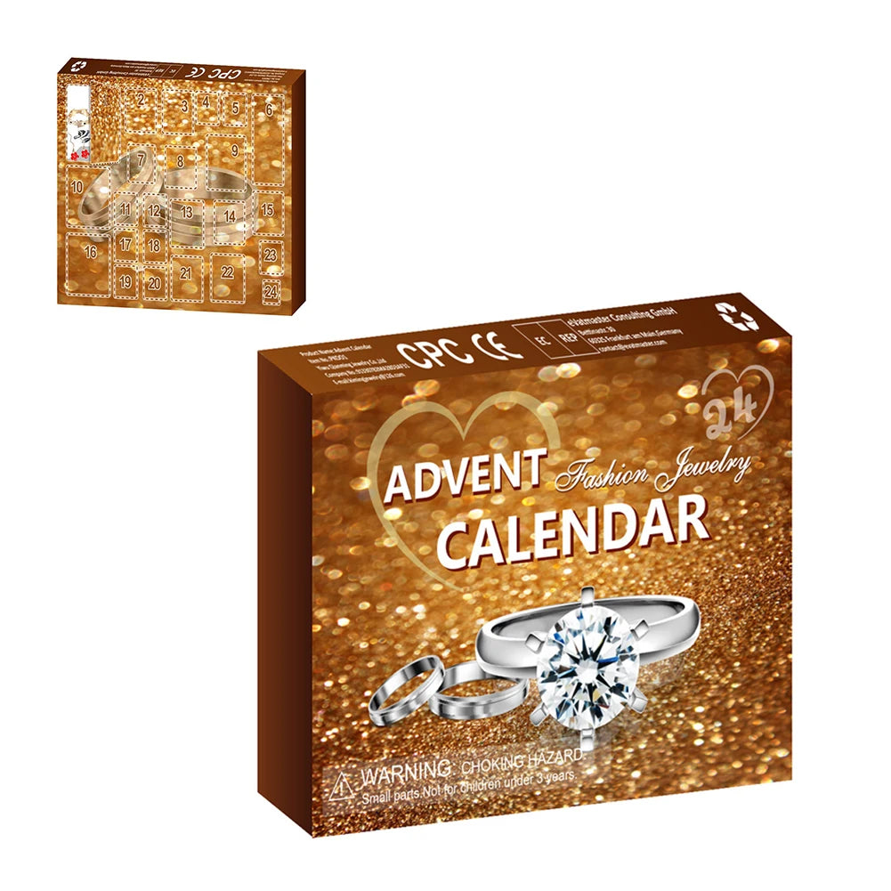 Smykkejulekalender med 24 unikke smykker i gaveæske | ShinningAdvent
