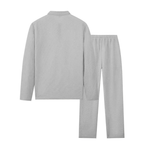 Męski zestaw dwuczęściowy o waflowej fakturze i z zamkiem do połowy | Cassius