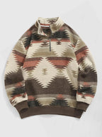 Strik Sweater Oversized Pasform Etnisk Mønster Blød Kvalitet | Zentaro