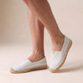 Women's Orthopedic Espadrilles Slip-On Jute Sole - White