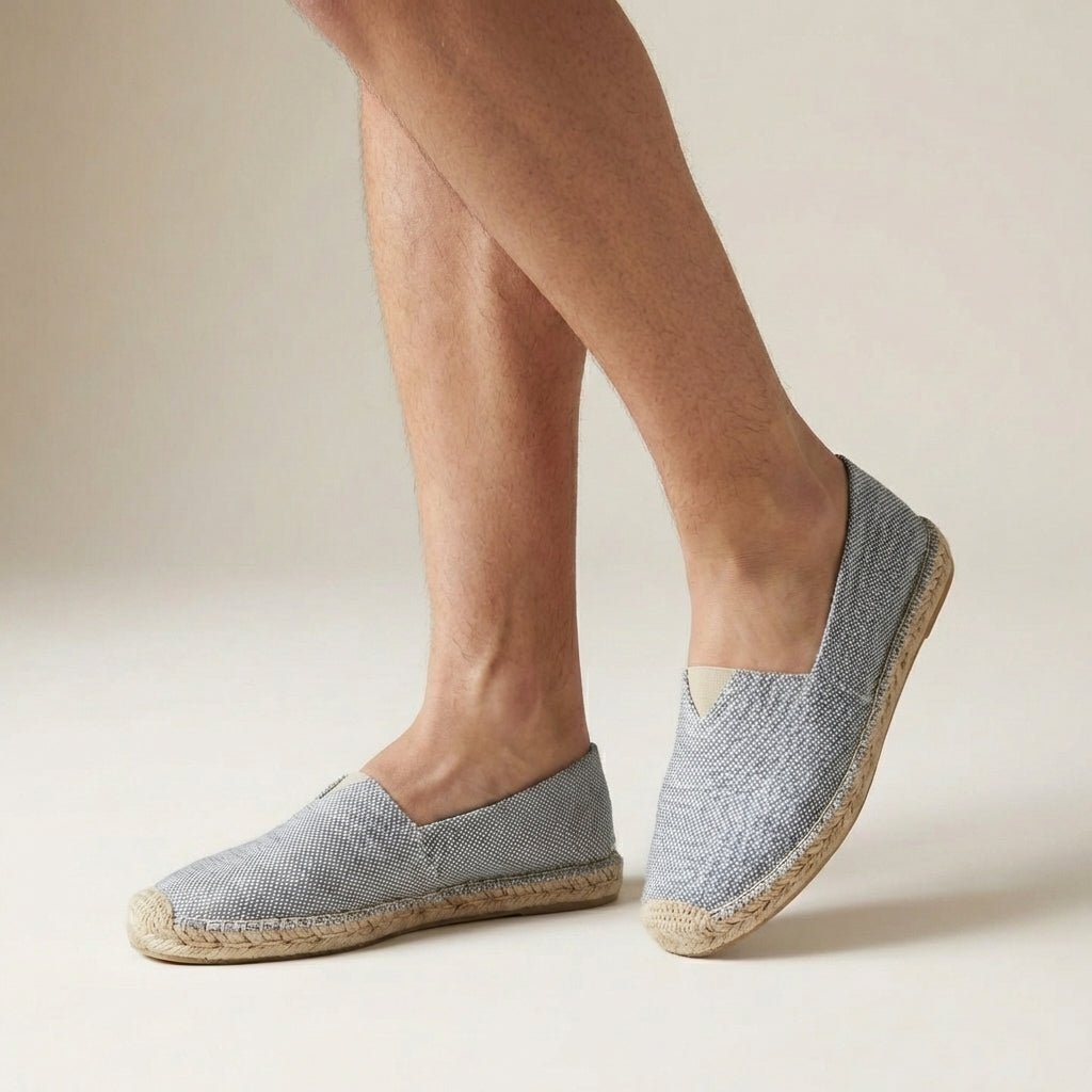 Women's Orthopedic Espadrilles Slip-On Jute Sole - Gray