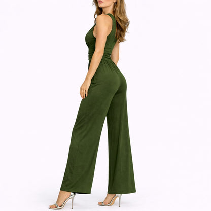 Jumpsuit V-Hals Wide Leg Elegant | Angelina