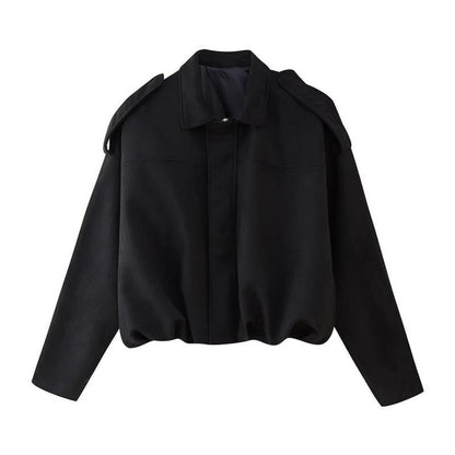 Bomberjakke Oversized Ruskindslook Vintage | Mona