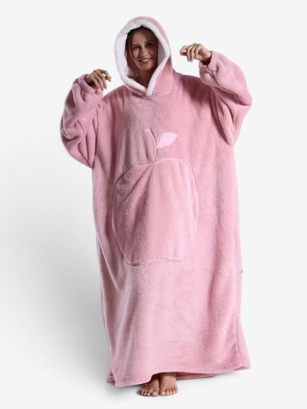 Oversize’owa bluza-koc z kapturem i dużą kieszenią z przodu | Valeria
